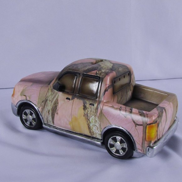 Pink Camo Pick Up Truck Piggy Bank New in Box - Picture 5 of 7
